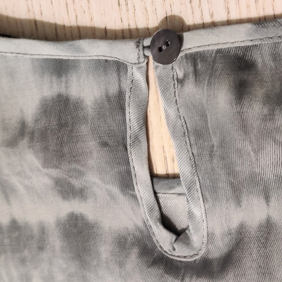 NEUW Maxi Dress Size 6 Gray Shibori Tie Dye Sleeveless Cut Out Pleated Festival - Picture 6 of 16